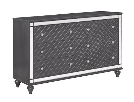 Crown Mark Refino 6 Drawers Dresser in Gray image