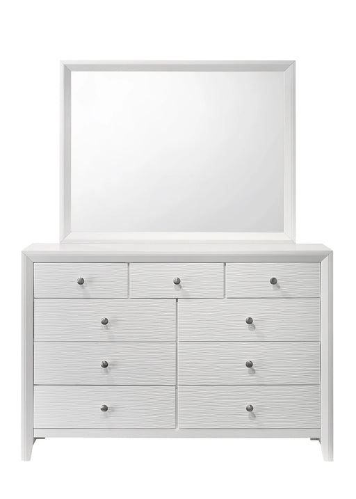 Crown Mark Furniture Evan Mirror in White image