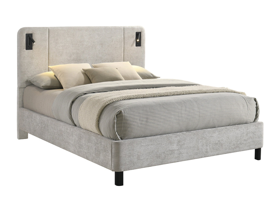 Freya King Bed Light Grey image