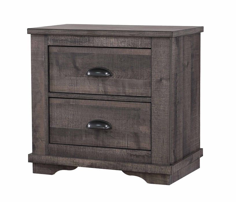 Crown Mark Furniture Coralee 2 Drawer Nightstand in Gray image