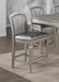 Crown Mark Furniture Klina Counter Height Chair in Silver (Set of 2) image