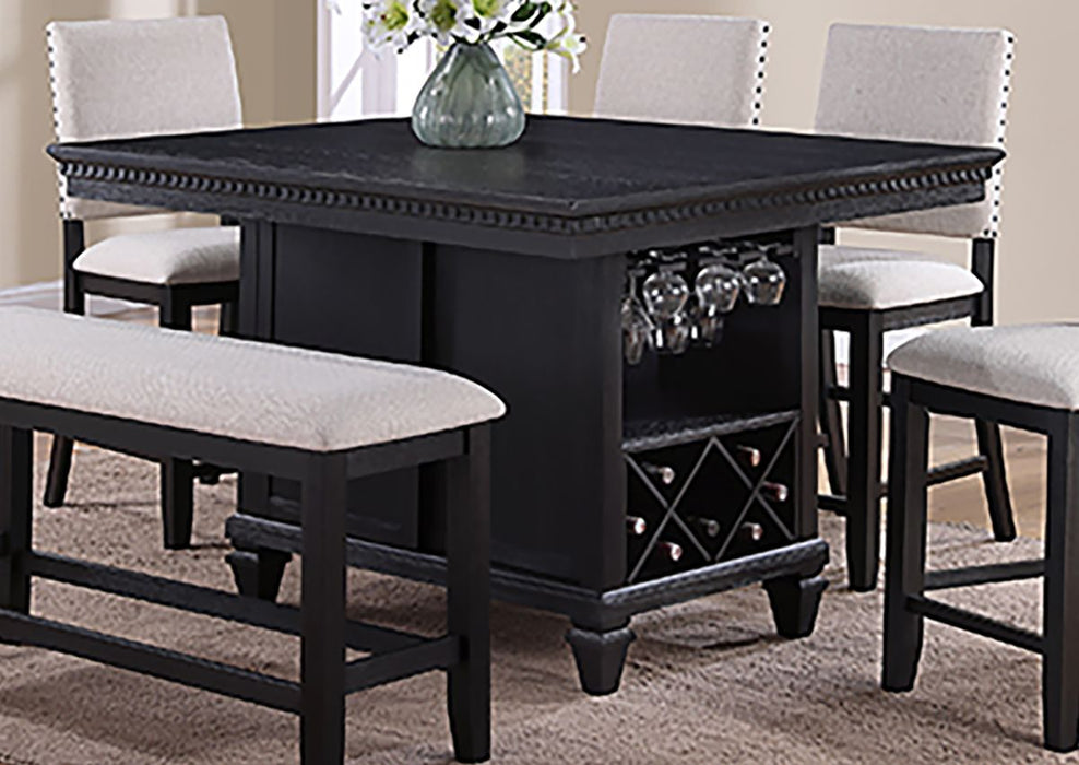 Crown Mark Furniture Regent Counter Height Table in Black image