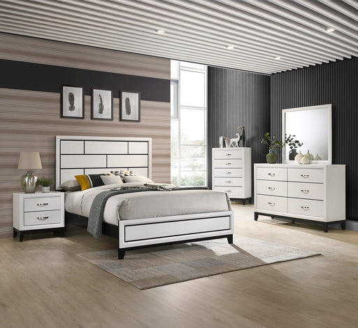 Crown Mark Akerson Twin Panel Bed in Chalk B4610-T image