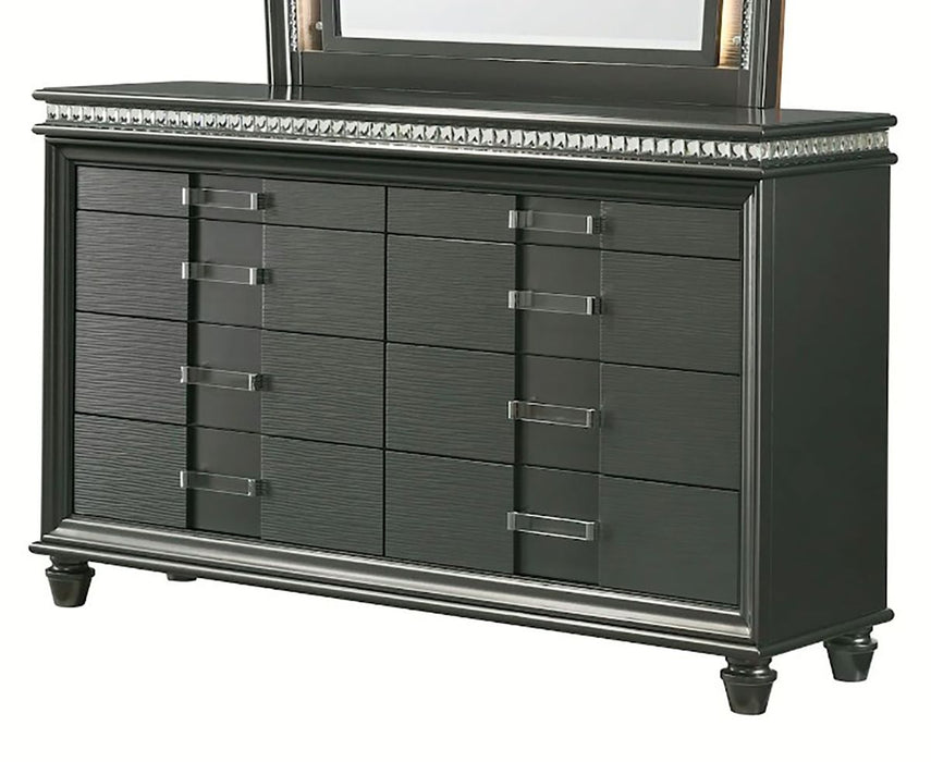 Crown Mark Furniture Adira 8 Drawer Dresser in Silver image