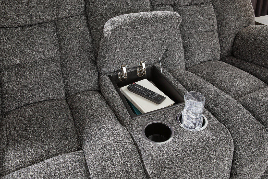 Foreside Reclining Loveseat with Console