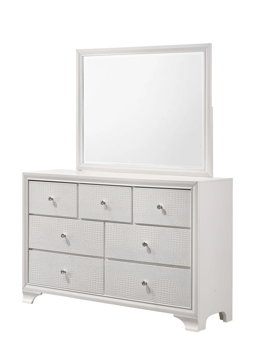 Crown Mark Furniture Lyssa Dresser Mirror in White image