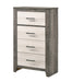 Crown Mark Furniture Rhett 4 Drawer Chest in Gray image