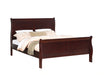Crown Mark Furniture Louis Philip Queen Bed in Dark Cherry image