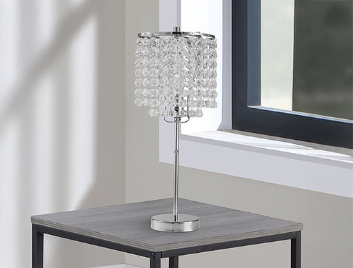 CHROME TABLE LAMP 19 H image