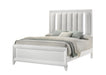 Crown Mark Furniture Cressida Queen Upholstered Panel Bed in White B7300-Q image