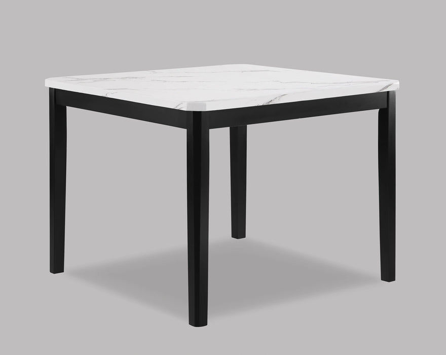 Pascal Dining Room Set White Top Black Leg