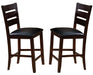 Crown Mark Bardstown Counter Height Chair in Espresso (Set of 2) image