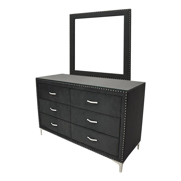 Crown Mark Furniture Lucinda Dresser Mirror in Black