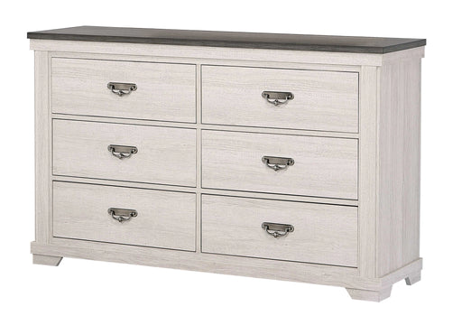 Crown Mark Furniture Leighton 6 Drawer Dresser in White image