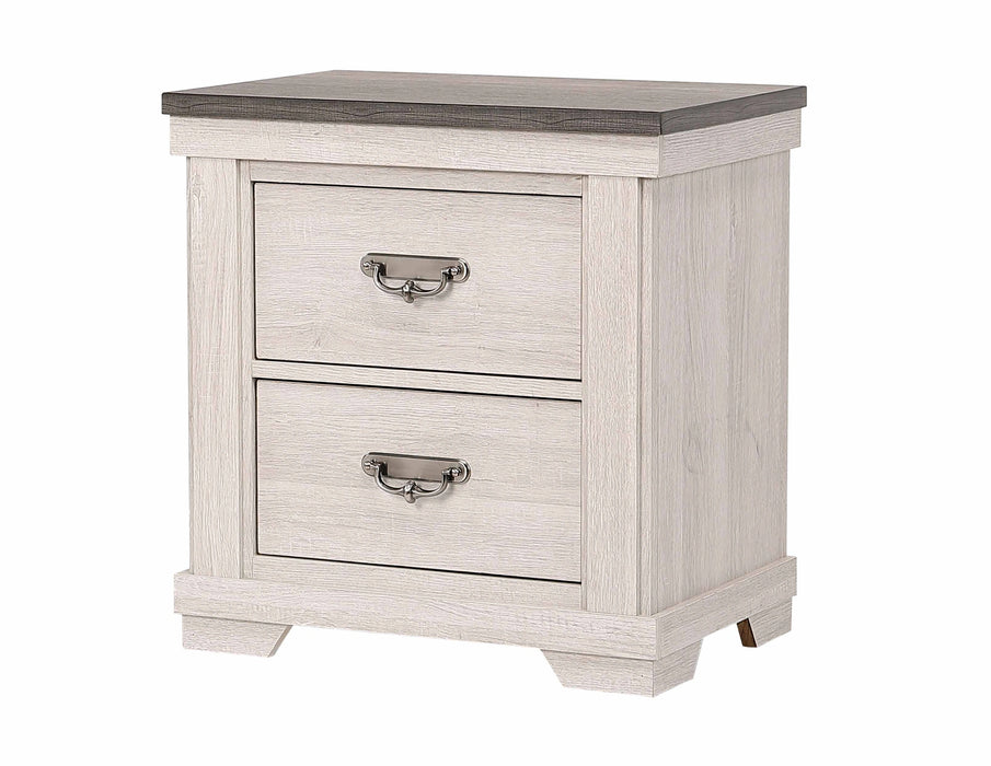 Crown Mark Furniture Leighton 2 Drawer Nightstand in White image