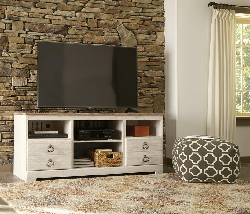 Willowton 4-Piece Entertainment Center with Electric Fireplace