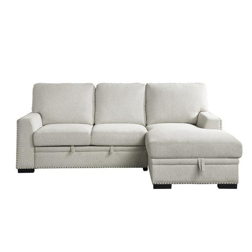 9468BE2RC2L - (2)2-Piece Sectional with Pull-out Bed and Right Chaise with Hidden Storage image