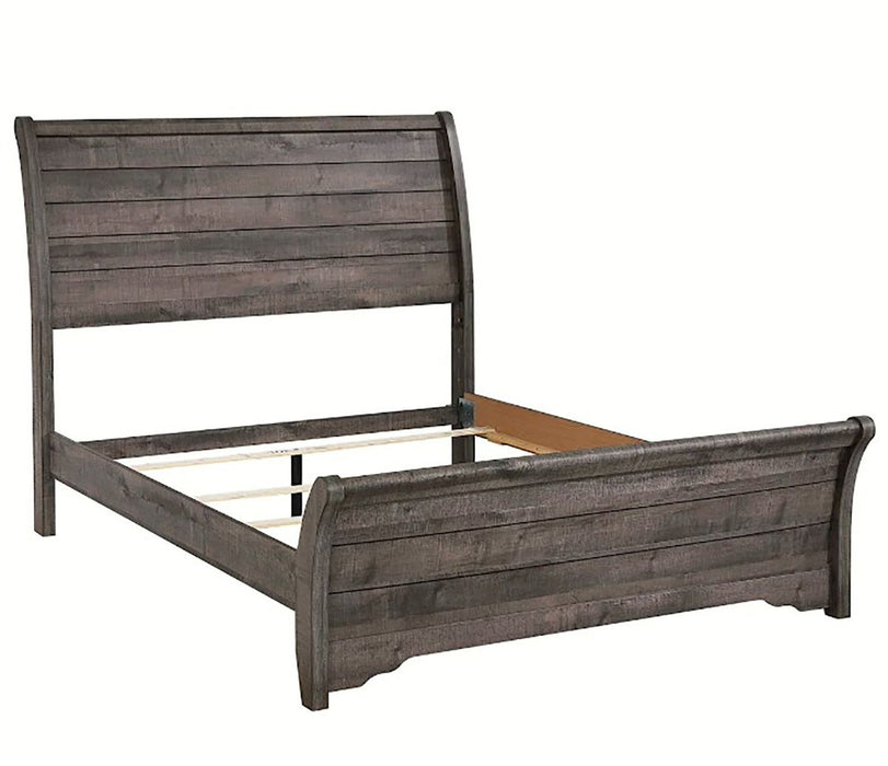 Crown Mark Furniture Coralee King Sleigh Bed in Gray B8100-K