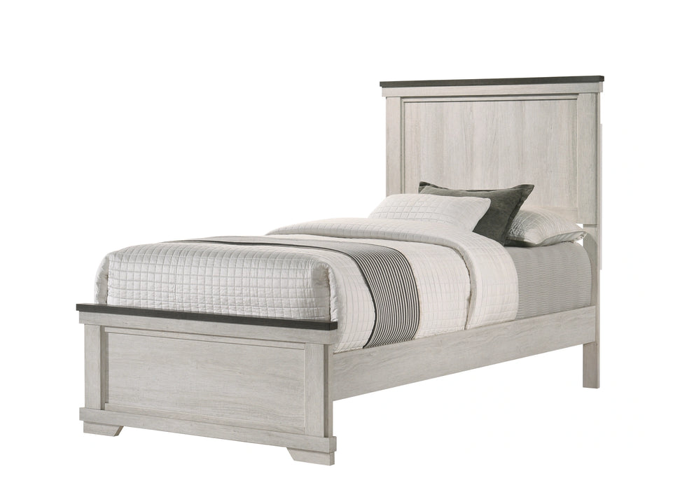 Leighton Panel Bed In White