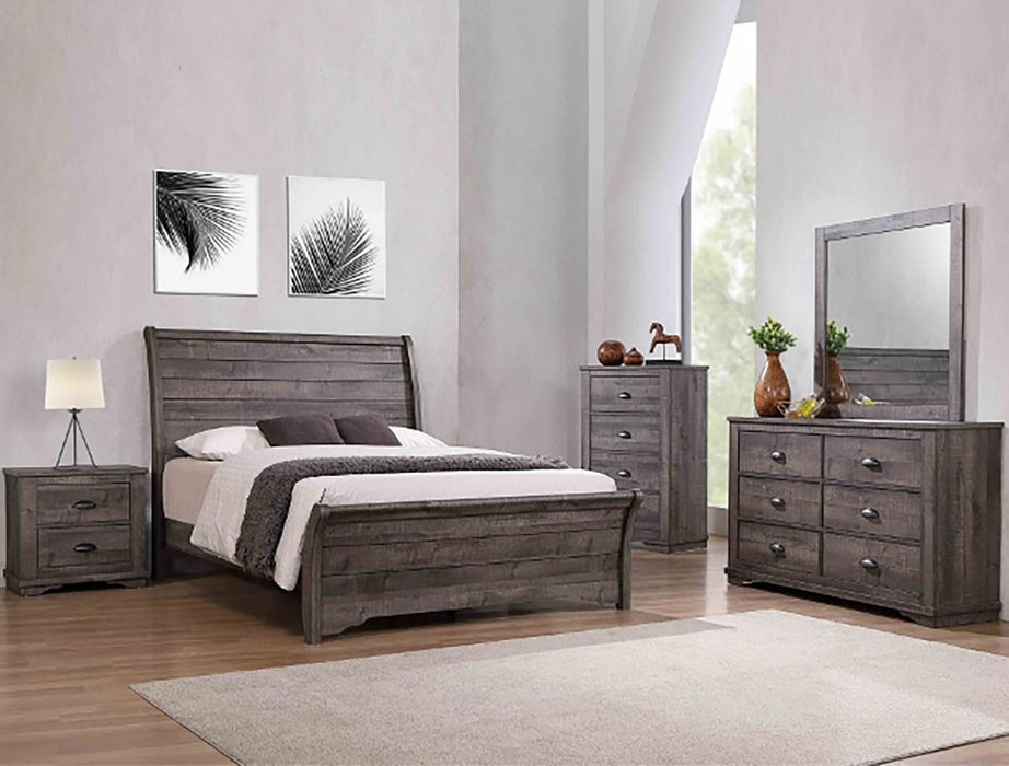 Crown Mark Furniture Coralee 6 Drawer Dresser in Gray