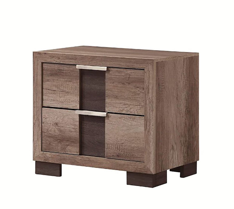 Crown Mark Furniture Rangley 2 Drawer Nightstand in Brown image