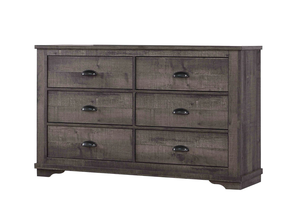 Crown Mark Furniture Coralee 6 Drawer Dresser in Gray image