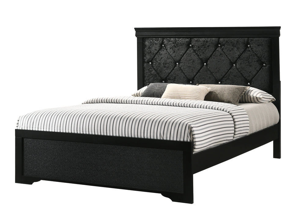Crown Mark Amalia Queen Panel Bed in Black B6918-Q image