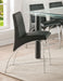 Acme Furniture Gordie Counter Height Chair in Black/Chrome (Set of 2) 70258 image