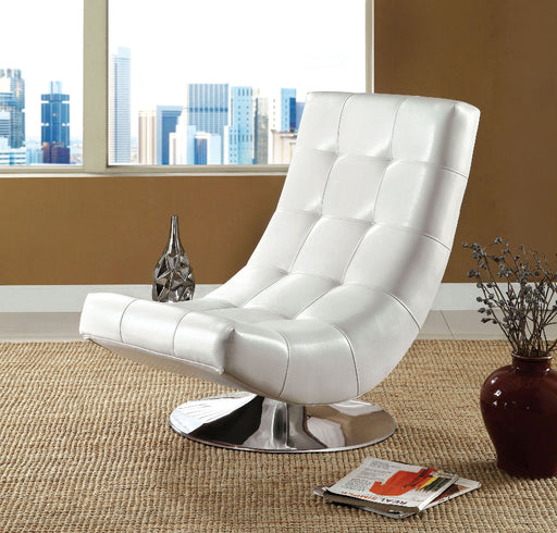 Trinidad White Swivel Accent Chair image