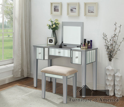 Joyce Silver Vanity w/ Stool image