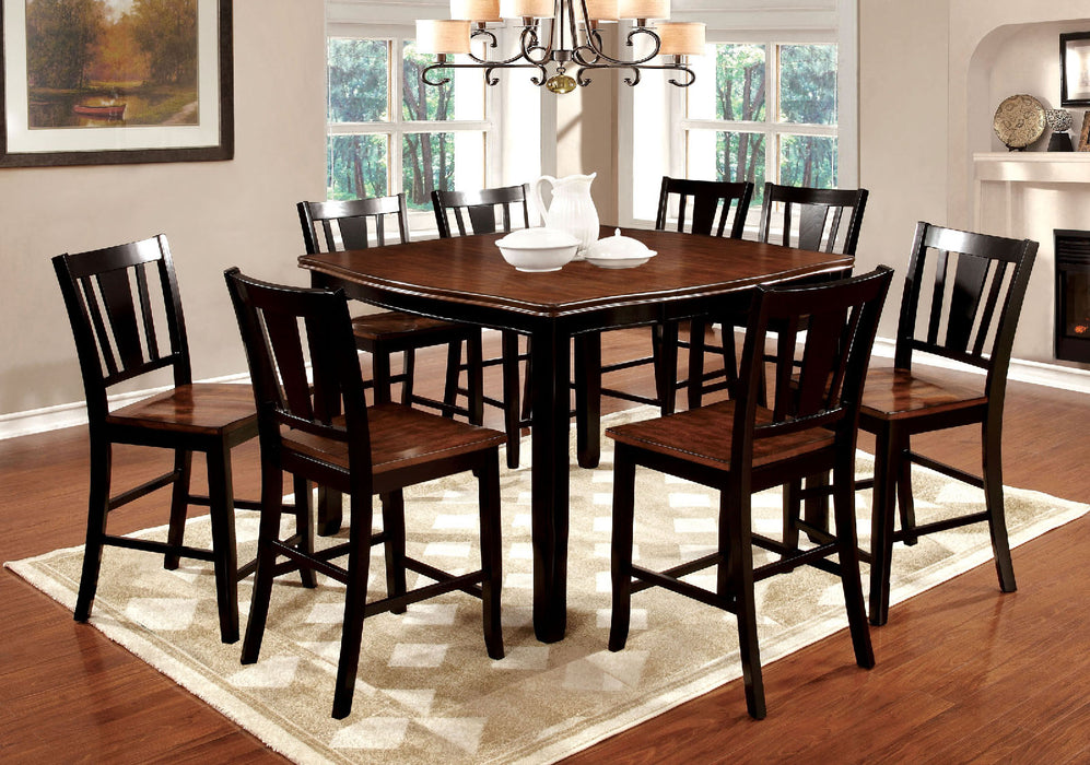 DOVER II Black/Cherry Counter Dining Table Set - Main Image