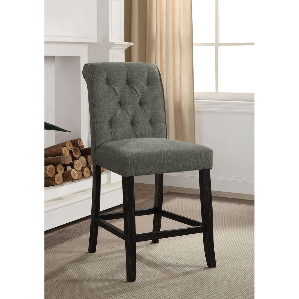 カウンターチェアcounter chair antique chair Izzy Gray/Antique Black Counter Ht. Chair, Gray (2/CTN)