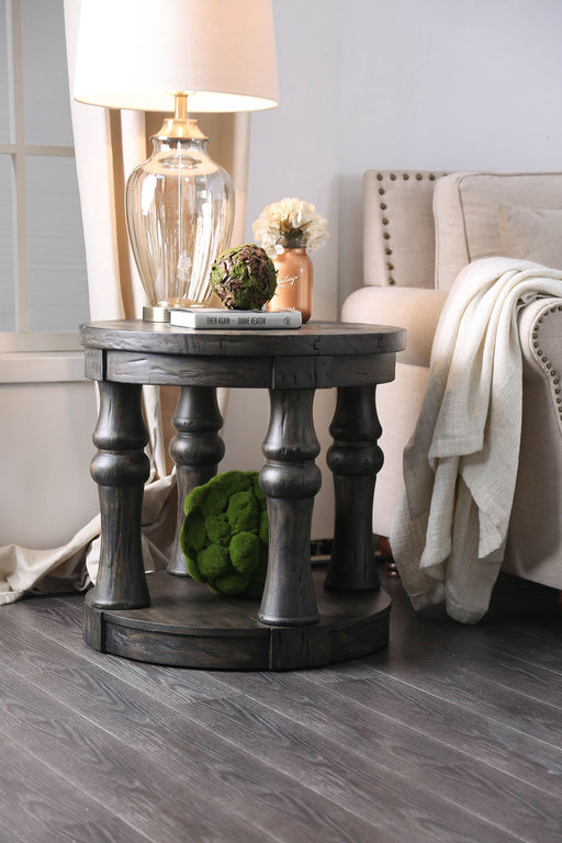 Mika Antique Gray End Table image