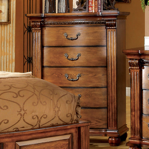 tobacco bedroom furniture Condesa Finish Does not require a box spring. Bellagrand Antique Tobacco Oak 5